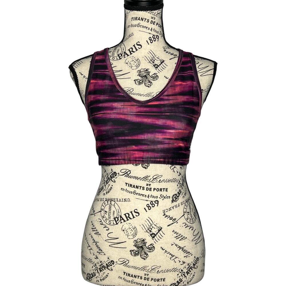 BCG (M) Pink Gradient Racerback Sports Bra Tru‑Wick Fabric Removable Pad Area